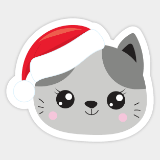 Xmas Cat Sticker